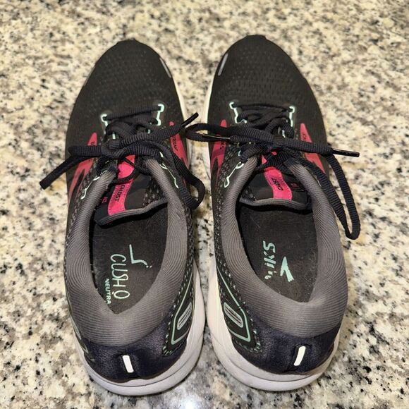 Brooks Ghost 14 1203561B013 Women's 9.5B Running Shoes Black Pink Yucca Sneakers - Picture 5 of 8